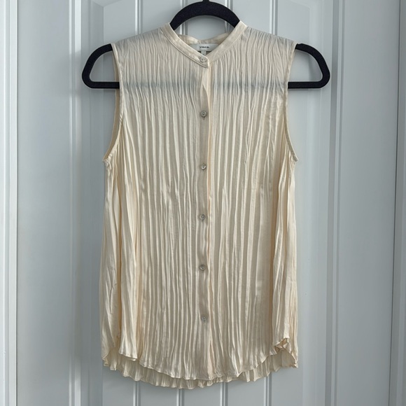 Vince Cream Colored Sleeveless Button Down Top - Picture 1 of 4